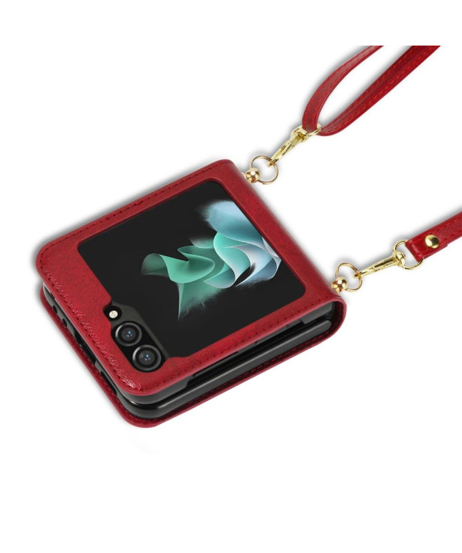 Housse Portefeuille Samsung Galaxy Z Flip 5 N.BEKUS à Sangle