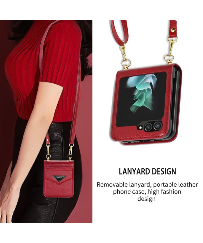 Housse Portefeuille Samsung Galaxy Z Flip 5 N.BEKUS à Sangle