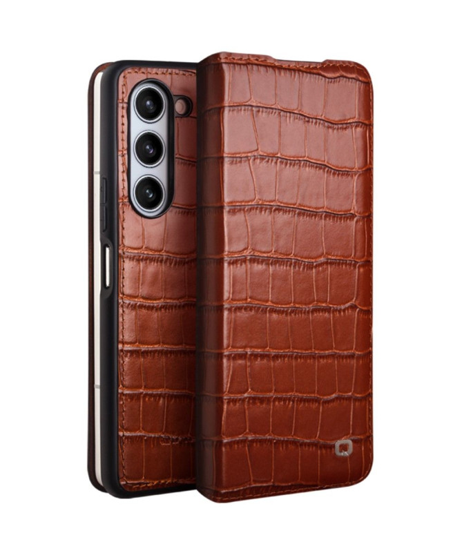 Étui Samsung Galaxy Z Fold 5 en Cuir Véritable à Texture Crocodile