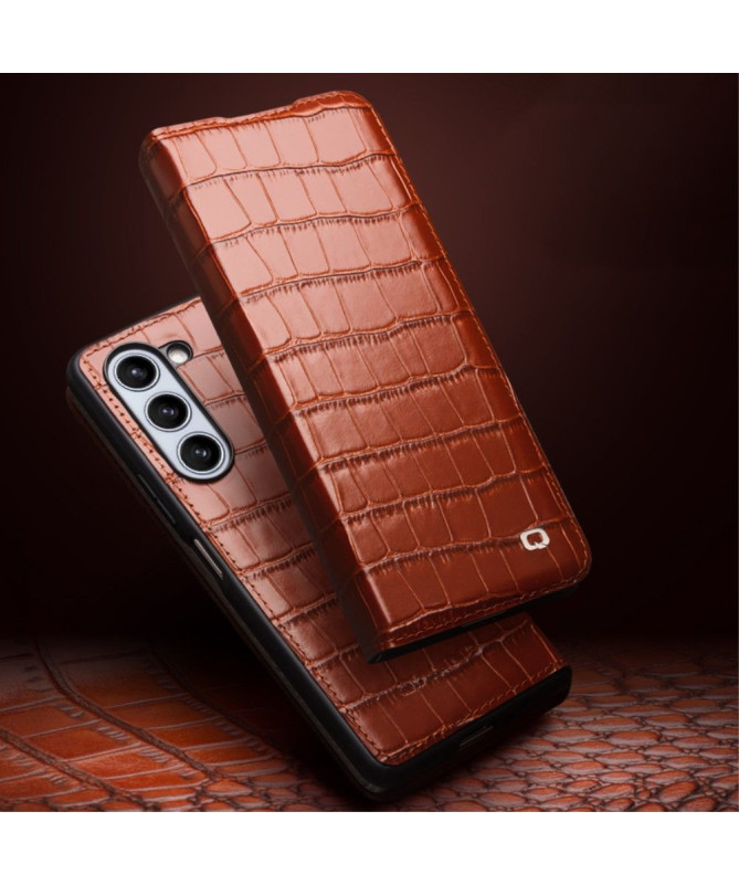 Étui Samsung Galaxy Z Fold 5 en Cuir Véritable à Texture Crocodile