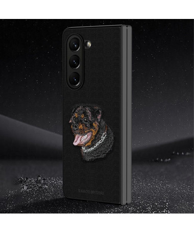 Coque Samsung Galaxy Z Fold 5 Motif Chien Brodé