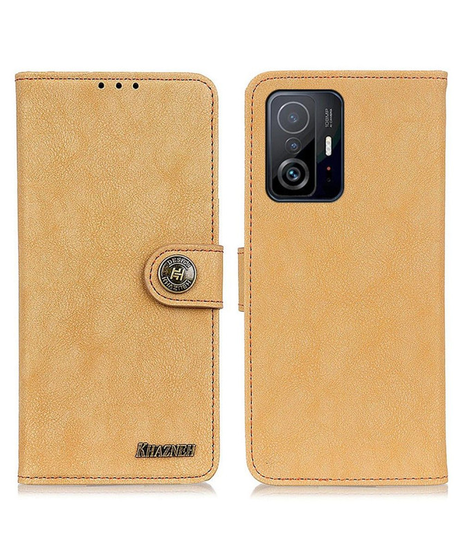 Housse Xiaomi 11T / 11T Pro effet cuir rétro KHAZNEH