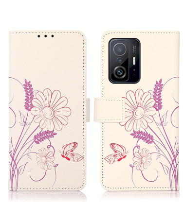 Housse Xiaomi 11T / 11T Pro Illustration Fleurs et Papillon