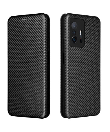 Housse Xiaomi 11T / 11T Pro simili cuir fibre de carbone