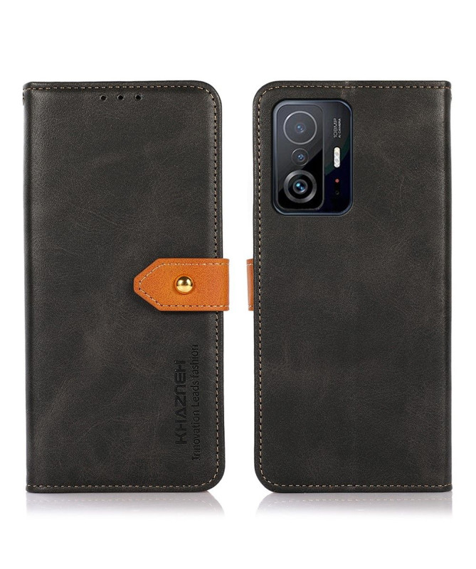 Housse Xiaomi 11T / 11T Pro KHAZNEH Bicolore simili cuir