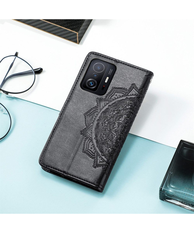 Housse Xiaomi 11T / 11T Pro Mandala relief en simili cuir