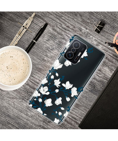 Coque Xiaomi 11T / 11T Pro fleurs blanches