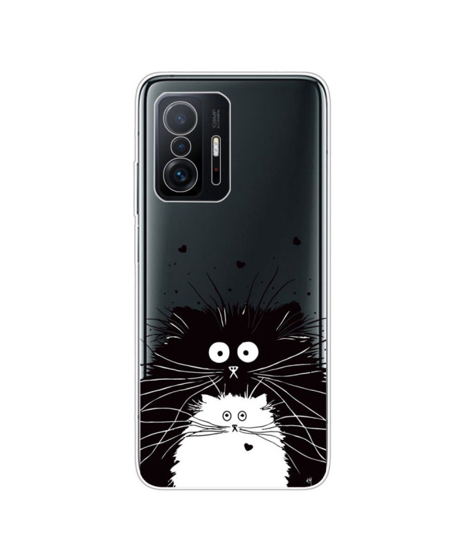 Coque Xiaomi 11T / 11T Pro chats noir et blanc