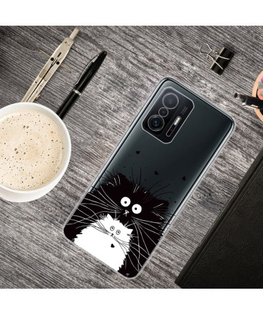 Coque Xiaomi 11T / 11T Pro chats noir et blanc