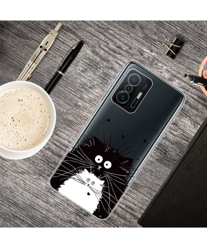 Coque Xiaomi 11T / 11T Pro chats noir et blanc