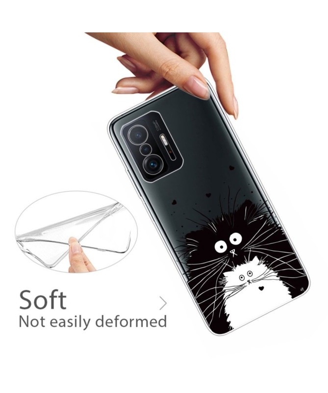 Coque Xiaomi 11T / 11T Pro chats noir et blanc