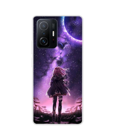 Coque Xiaomi 11T / 11T Pro Illustration fille pleine lune