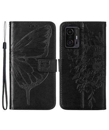 Housse Xiaomi 11T / 11T Pro Papillon Fleur Porte-Cartes