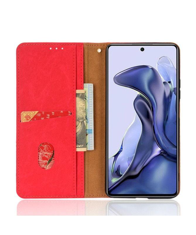 Housse Xiaomi 11T / 11T Pro flip cover simili cuir rétro