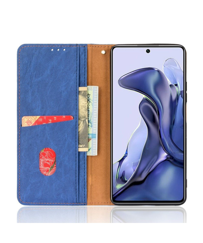 Housse Xiaomi 11T / 11T Pro flip cover simili cuir rétro