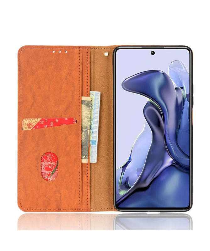 Housse Xiaomi 11T / 11T Pro flip cover simili cuir rétro