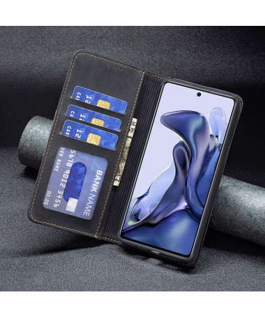 Housse Xiaomi 11T / 11T Pro BINFEN COLOR flip simili cuir