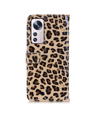 Housse Xiaomi 12 Pro Simili Cuir Style Léopard