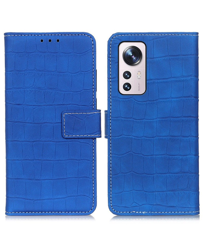 Housse Xiaomi 12 Pro Aspect Croco coutures