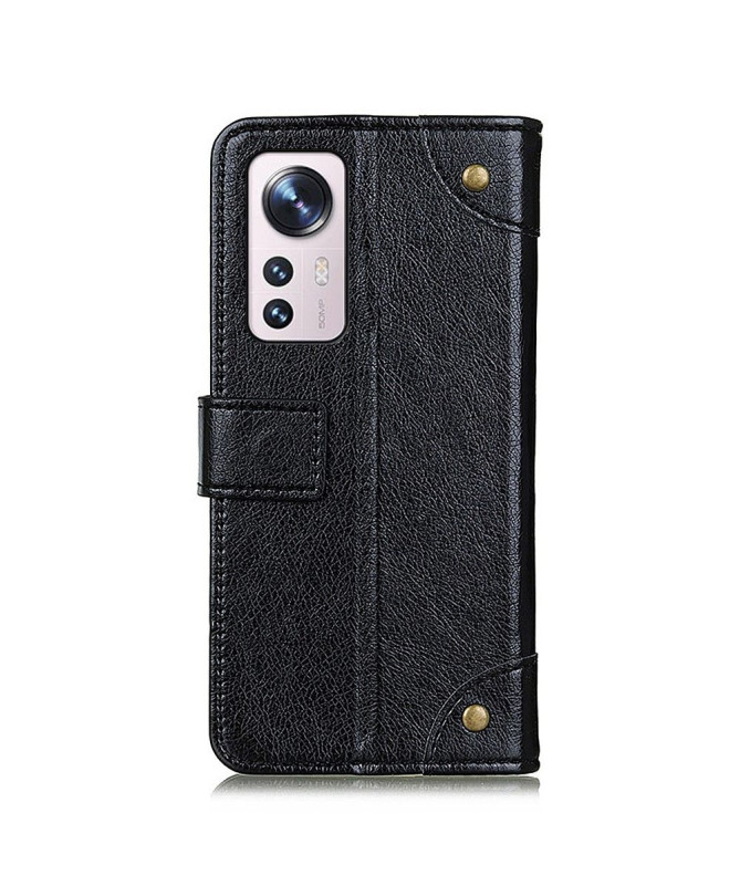 Étui Xiaomi 12 Pro Simon Rivets Simili Cuir