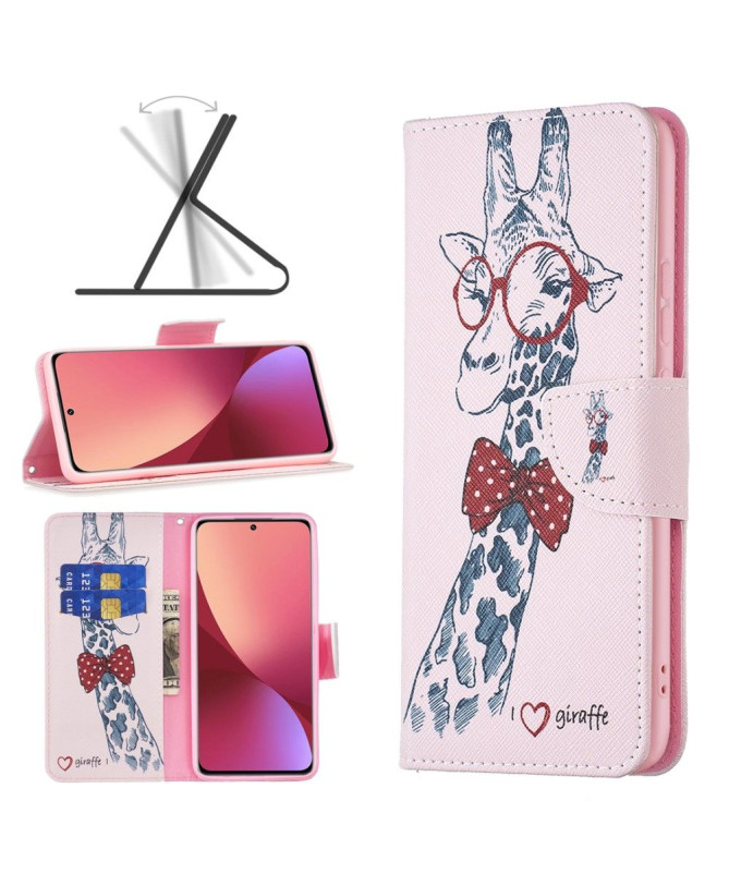 Housse Xiaomi 12 / 12X girafe avec lunettes