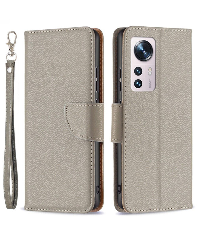 Étui folio Xiaomi 12 / 12X effet cuir grainé