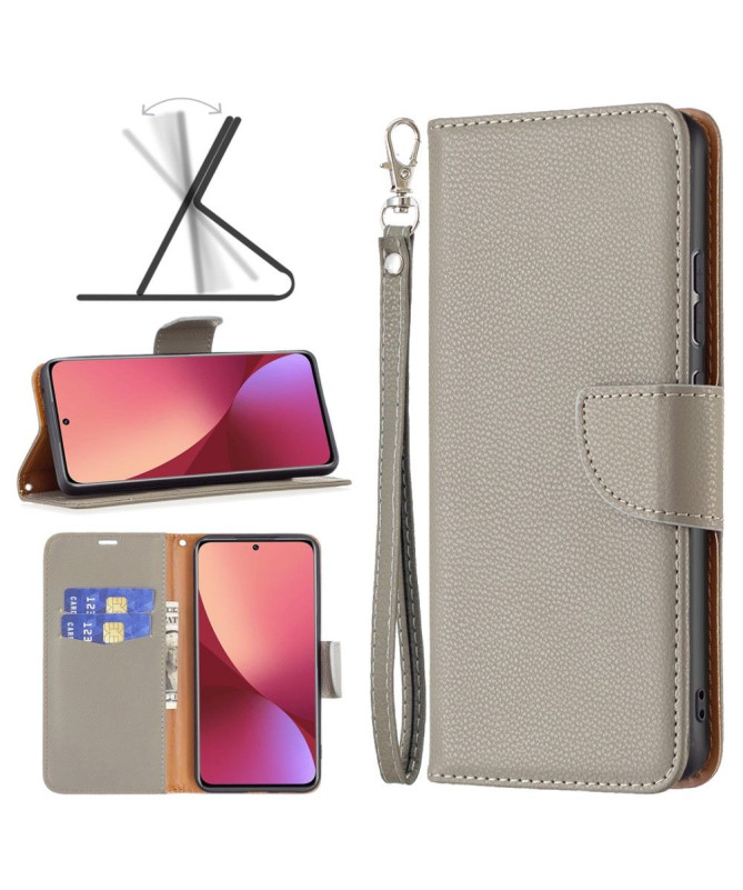 Étui folio Xiaomi 12 / 12X effet cuir grainé