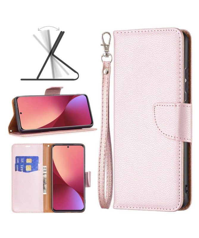 Étui folio Xiaomi 12 / 12X effet cuir grainé