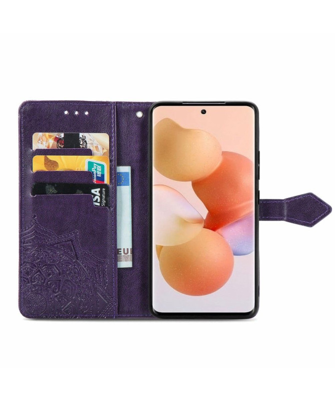Housse Xiaomi 12 / 12X Mandala relief en simili cuir