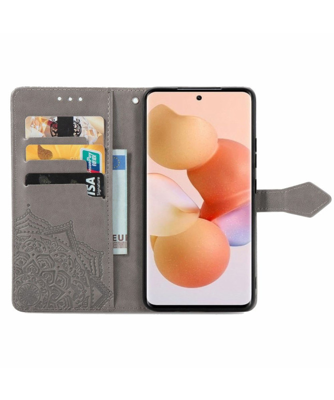 Housse Xiaomi 12 / 12X Mandala relief en simili cuir