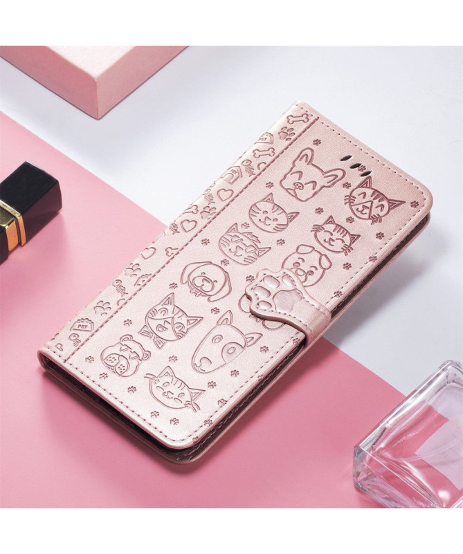 Housse Xiaomi 12 / 12X effet cuir animaux en relief