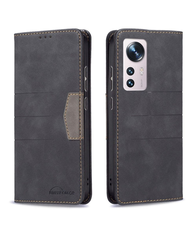 Housse Xiaomi 12 / 12X BINFEN COLOR flip simili cuir