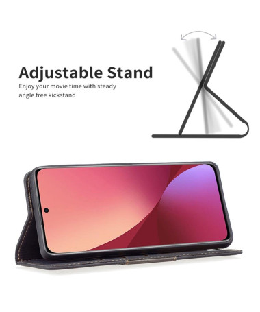 Housse Xiaomi 12 / 12X BINFEN COLOR flip simili cuir