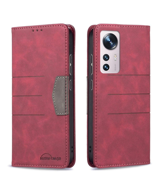 Housse Xiaomi 12 / 12X BINFEN COLOR flip simili cuir