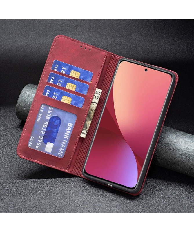 Housse Xiaomi 12 / 12X BINFEN COLOR flip simili cuir