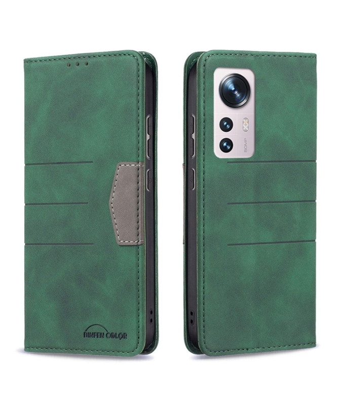 Housse Xiaomi 12 / 12X BINFEN COLOR flip simili cuir