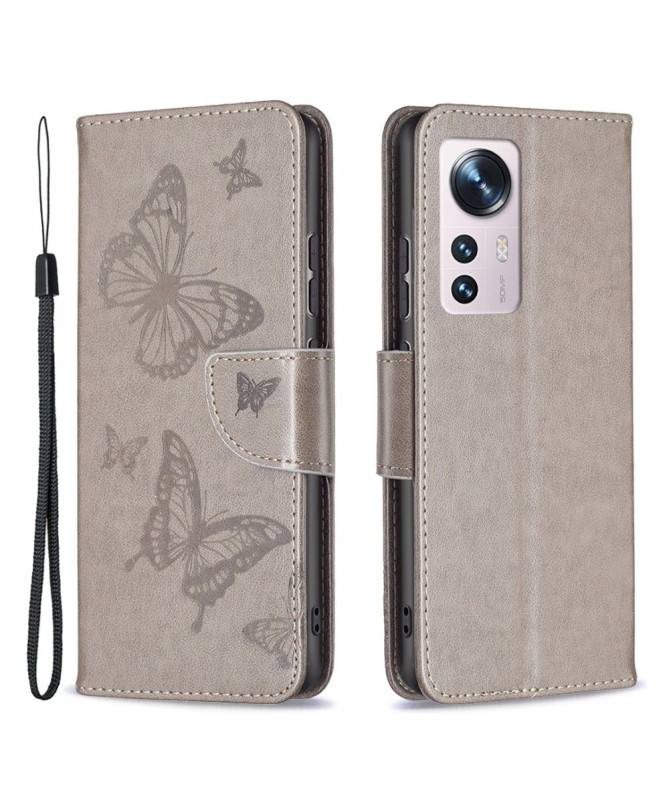 Housse Xiaomi 12 / 12X papillons fonction support