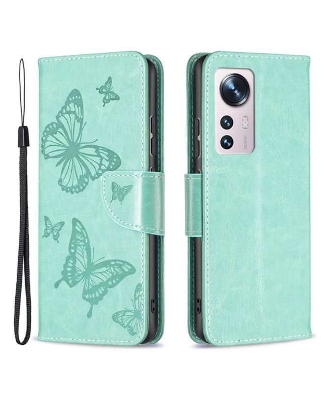 Housse Xiaomi 12 / 12X papillons fonction support