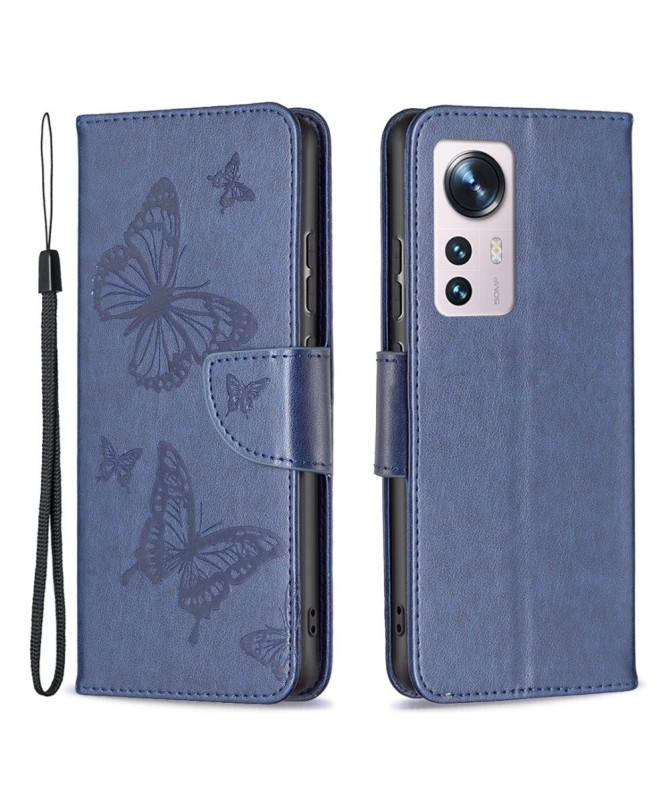 Housse Xiaomi 12 / 12X papillons fonction support