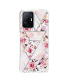 Coque Xiaomi 11T / 11T Pro silicone marbre et fleurs