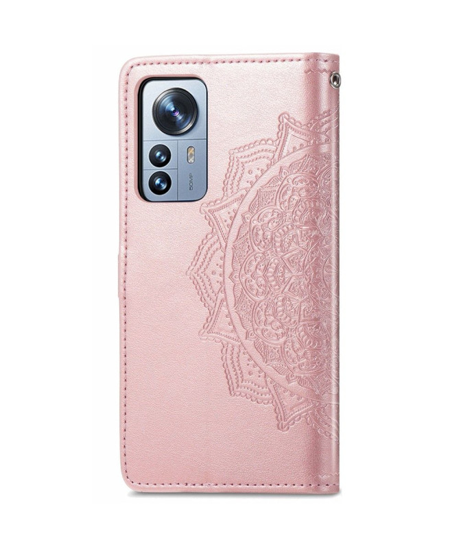 Housse Xiaomi 12 Pro Mandala relief en simili cuir