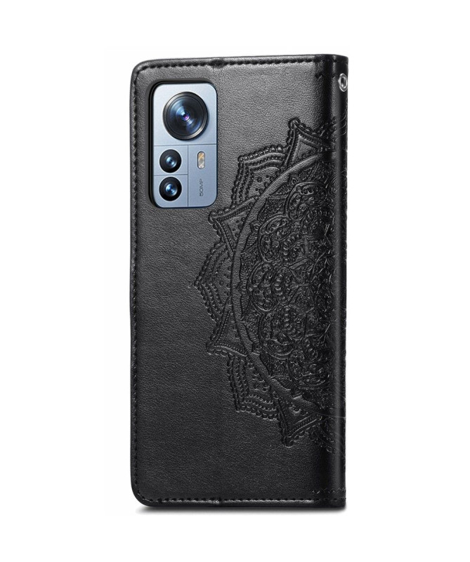 Housse Xiaomi 12 Pro Mandala relief en simili cuir