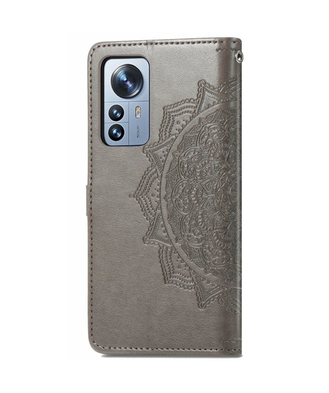 Housse Xiaomi 12 Pro Mandala relief en simili cuir