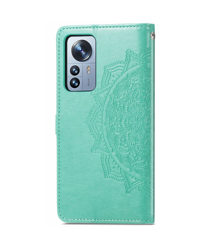 Housse Xiaomi 12 Pro Mandala relief en simili cuir