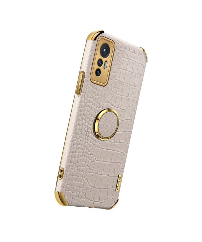 Coque Xiaomi 12 Pro Effet Croco avec Anneau