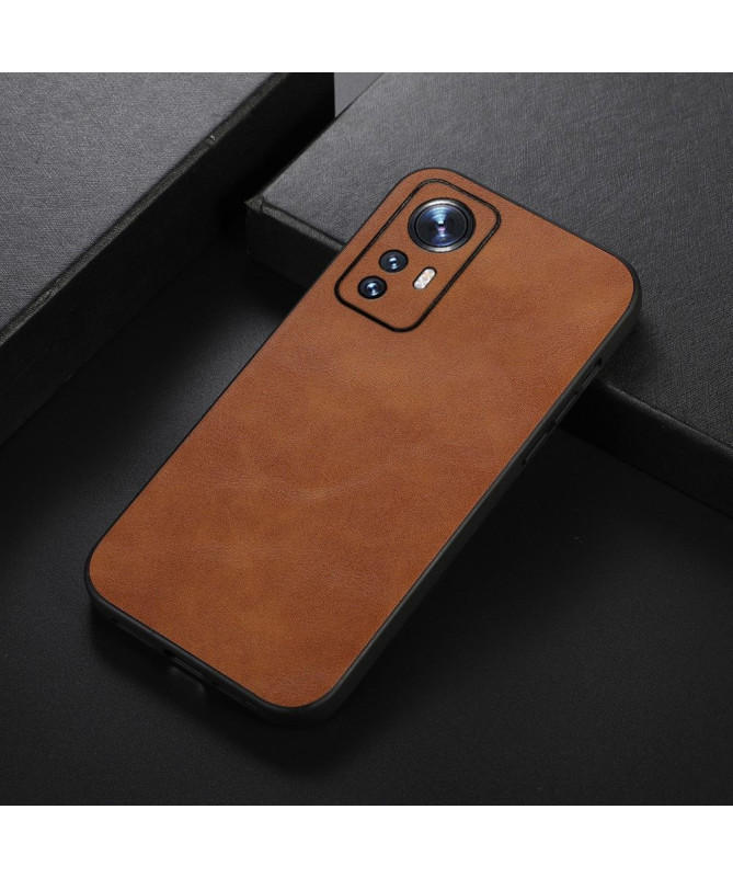 Coque Xiaomi 12 / 12X Aspect Cuir Rétro