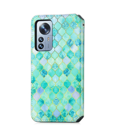 Housse Xiaomi 12 Pro Rabat Flip Motif Arabesque