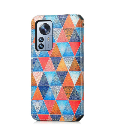 Housse Xiaomi 12 Pro Rabat Flip Mandala Kaléidoscope