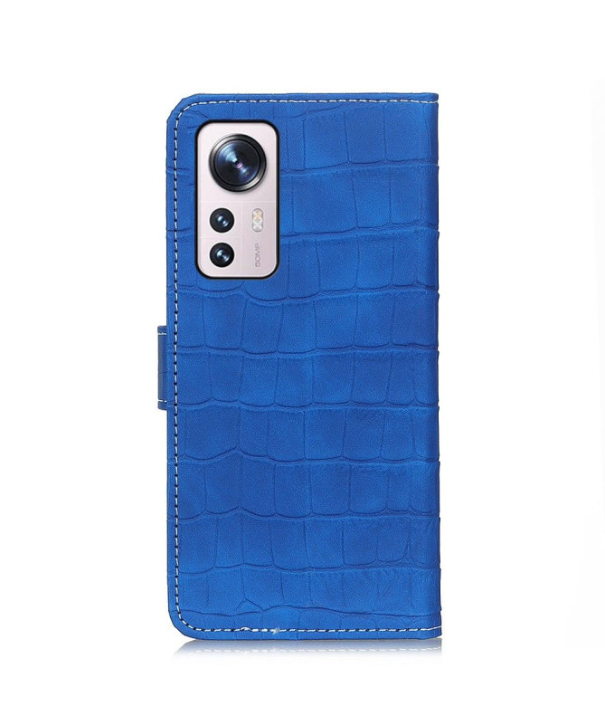 Housse Xiaomi 12 / 12X Aspect Croco coutures