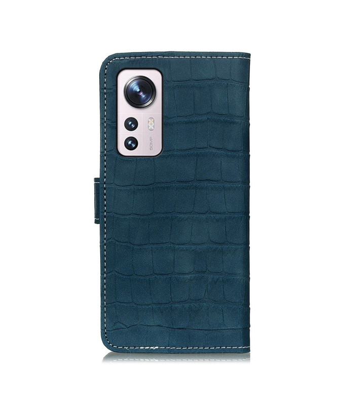 Housse Xiaomi 12 / 12X Aspect Croco coutures